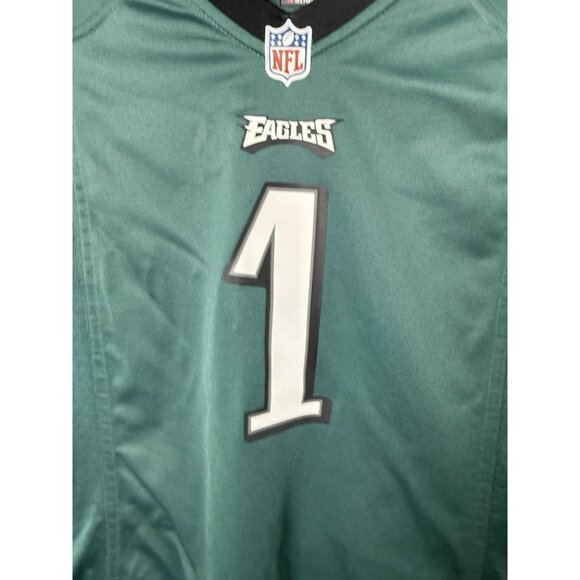 Philadelphia Eagles Jalen Hurts #1 Midnight Green Jersey EUC Size Large - Picture 3 of 12